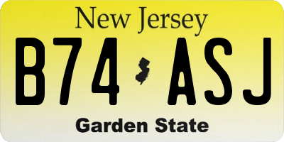 NJ license plate B74ASJ
