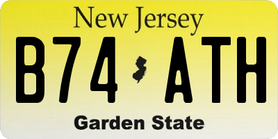NJ license plate B74ATH