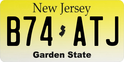 NJ license plate B74ATJ