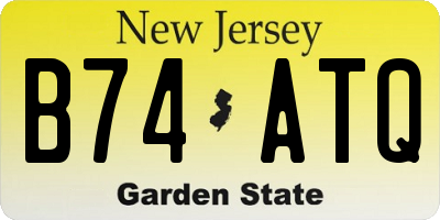 NJ license plate B74ATQ