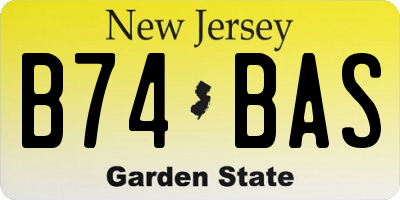 NJ license plate B74BAS
