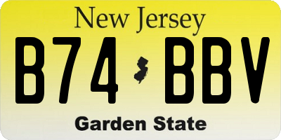 NJ license plate B74BBV