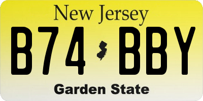 NJ license plate B74BBY