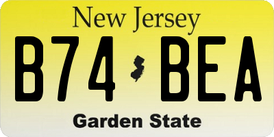 NJ license plate B74BEA