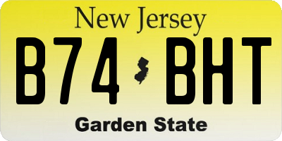 NJ license plate B74BHT