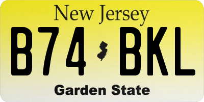 NJ license plate B74BKL