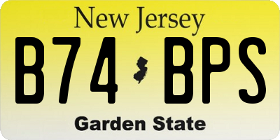 NJ license plate B74BPS