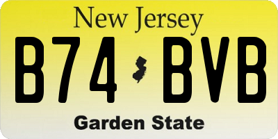 NJ license plate B74BVB