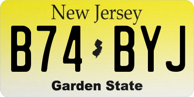 NJ license plate B74BYJ