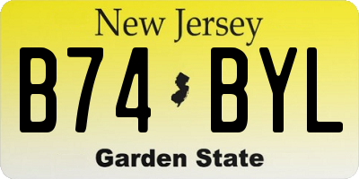 NJ license plate B74BYL