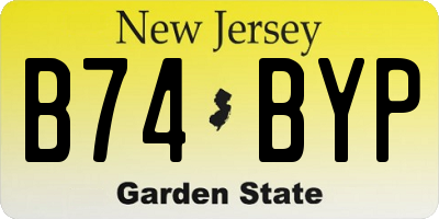 NJ license plate B74BYP