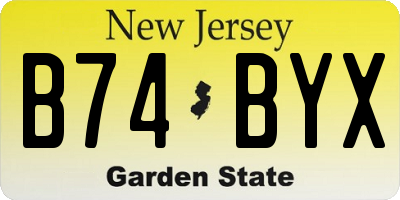 NJ license plate B74BYX
