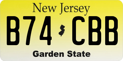 NJ license plate B74CBB