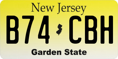 NJ license plate B74CBH