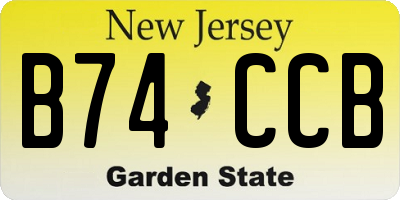NJ license plate B74CCB