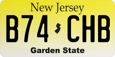 NJ license plate B74CHB