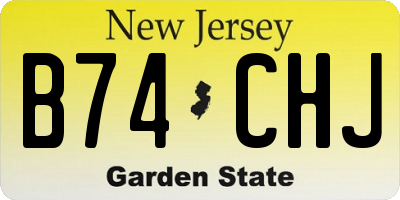 NJ license plate B74CHJ