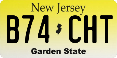 NJ license plate B74CHT