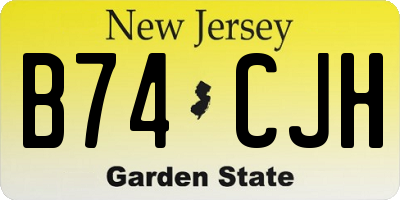 NJ license plate B74CJH