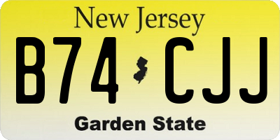 NJ license plate B74CJJ