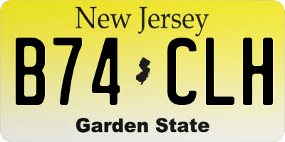NJ license plate B74CLH