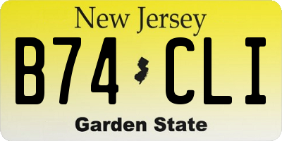 NJ license plate B74CLI