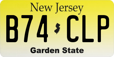 NJ license plate B74CLP