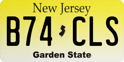 NJ license plate B74CLS