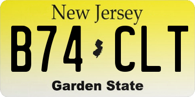 NJ license plate B74CLT