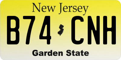NJ license plate B74CNH
