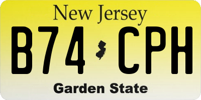NJ license plate B74CPH