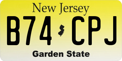 NJ license plate B74CPJ