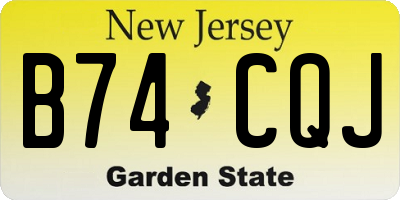 NJ license plate B74CQJ