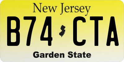 NJ license plate B74CTA