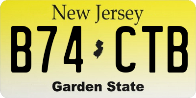 NJ license plate B74CTB