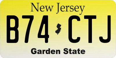 NJ license plate B74CTJ