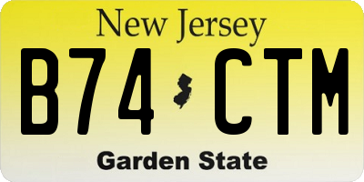 NJ license plate B74CTM