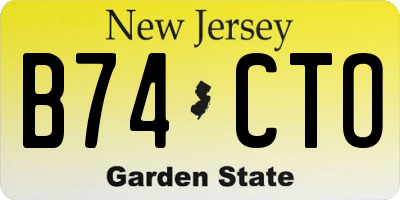 NJ license plate B74CTO