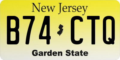 NJ license plate B74CTQ