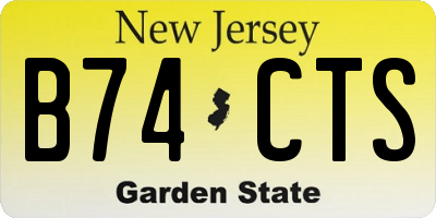 NJ license plate B74CTS
