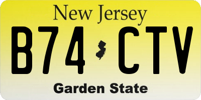 NJ license plate B74CTV