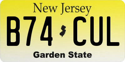NJ license plate B74CUL