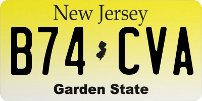 NJ license plate B74CVA