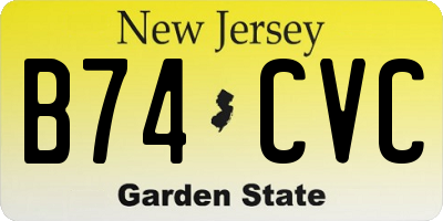 NJ license plate B74CVC