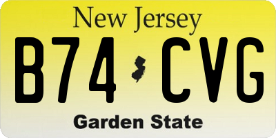 NJ license plate B74CVG