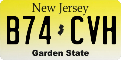 NJ license plate B74CVH
