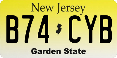 NJ license plate B74CYB