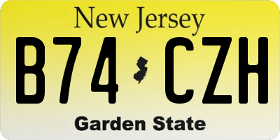 NJ license plate B74CZH