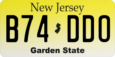 NJ license plate B74DDO