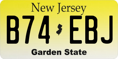 NJ license plate B74EBJ